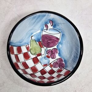 1 Hausenware 4.5" Small Bowl‎ by Mary Jane Mitchell VTG  Wine Grapes